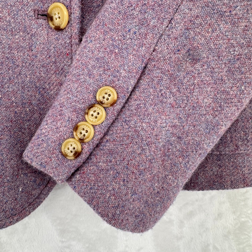 Chaps Lavender Wool Blend Blazer Patch Pockets Bu… - image 4